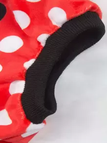 1pc Red & White Polka Dot Dog Pajamas (With Bow Tie), Suitable For Small And Medium Dogs - Red and White - View 8