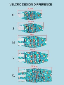 1pc Washable Male Dog Belly Band (Fashionable Pattern) - 3pcs/Pack - Washable Male Dog Belly Bands, Male Dog Diapers - Blue - View 4