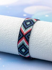 Chicas Pulsera con patrón geométrico con diseño de fleco - Multicolor - Ver 2