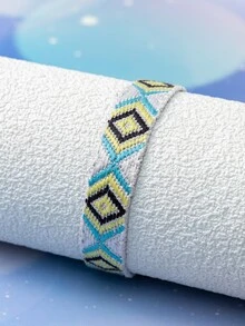 Chicas Pulsera con patrón geométrico con diseño de fleco - Multicolor - Ver 2