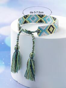Chicas Pulsera con patrón geométrico con diseño de fleco - Multicolor - Ver 3