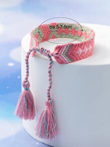Chicas Pulsera con patrón geométrico con diseño de fleco - Multicolor - Ver 3