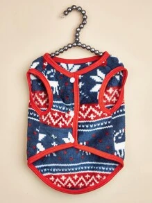 1 Stück Haustier Mantel mit Weihnachten Elch Muster