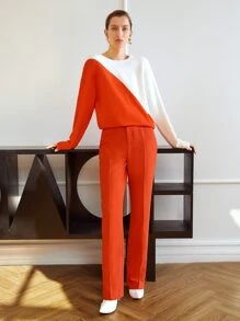 MOTF PREMIUM PRESS CREASE TAILORED TROUSERS - Orange - View 3