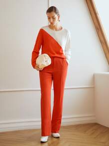 MOTF PREMIUM PRESS CREASE TAILORED TROUSERS - Orange - View 6