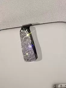 مقبض نظارات حاجب شمس للسيارة بديكور حجر الراين قطعة واحدة