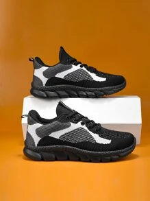 男孩撞色前綁帶跑步鞋 - 彩色 - 查看 2