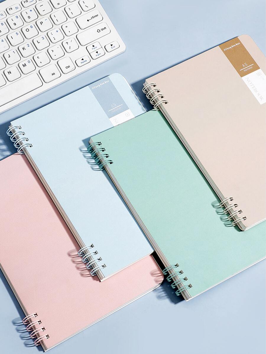 1 pieza Cuaderno espiral de color al azar - Multicolor - Ver 1