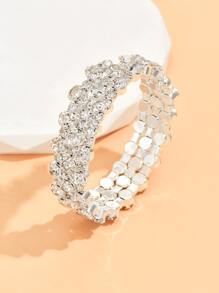 Brazalete con diseño de diamante de imitación