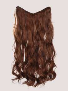 High Temperature Synthetic Hairpiece 24 Inch V-Shaped Long Curly Light Brown Hair Extensions - Light Brown - View 4