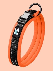 1pc Cartoon Dog Patch Pet Collar - Orange - View 2