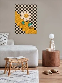 棋盤格和印花掛毯 - 彩色 - 查看 4