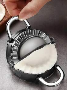 1pc Stainless Steel Dumpling Mold, Minimalist Sliver Dumpling Maker Press For Kitchen - Silver - View 1