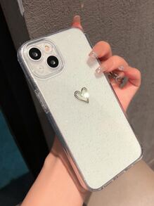 Funda para móvil con patrón de corazón brillante - transparente - Ver 2
