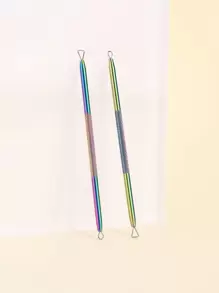2 piezas de acero inoxidable Aguja para el acné Set - Multicolor - Ver 1