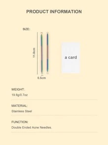 2 piezas de acero inoxidable Aguja para el acné Set - Multicolor - Ver 3