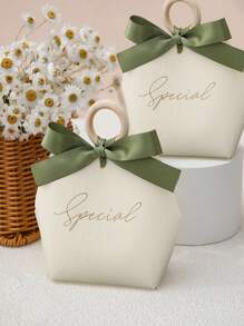 1pc Wedding Candy Box, Portable Candy Packaging Box, Gift Bag For Guests - Multicolor - View 2