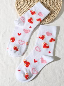 Vớ thủy thủ đoàn in hình trái tim - Nhiều màu - Xem 2