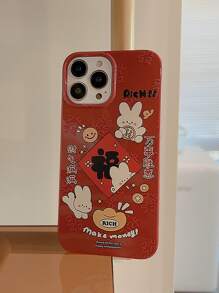Cartoon Rabbit Print Phone Case