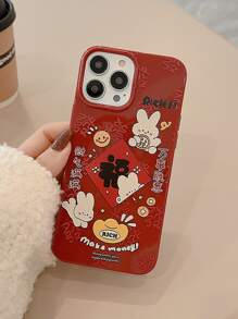 Cartoon Rabbit Print Phone Case