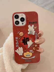 Cartoon Rabbit Print Phone Case