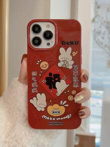 Cartoon Rabbit Print Phone Case