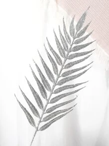 1 件人造棕榈/蕨叶，金属金色/银色/粉色，镂空设计，用于春季装饰、情人节、生日毕业礼物、假植物