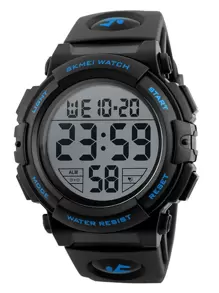 FANSICHEN Hombres Reloj electrónico impermeable redondo - Negro - Ver 6