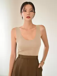 DAZY Đồ lót  giữ nhiệt Nữ màu trơn - Màu be - Xem 4