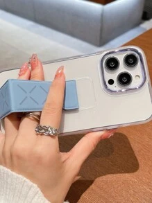 Vỏ điện thoại trong suốt có đế từ tính - Màu xanh lam - Xem 3