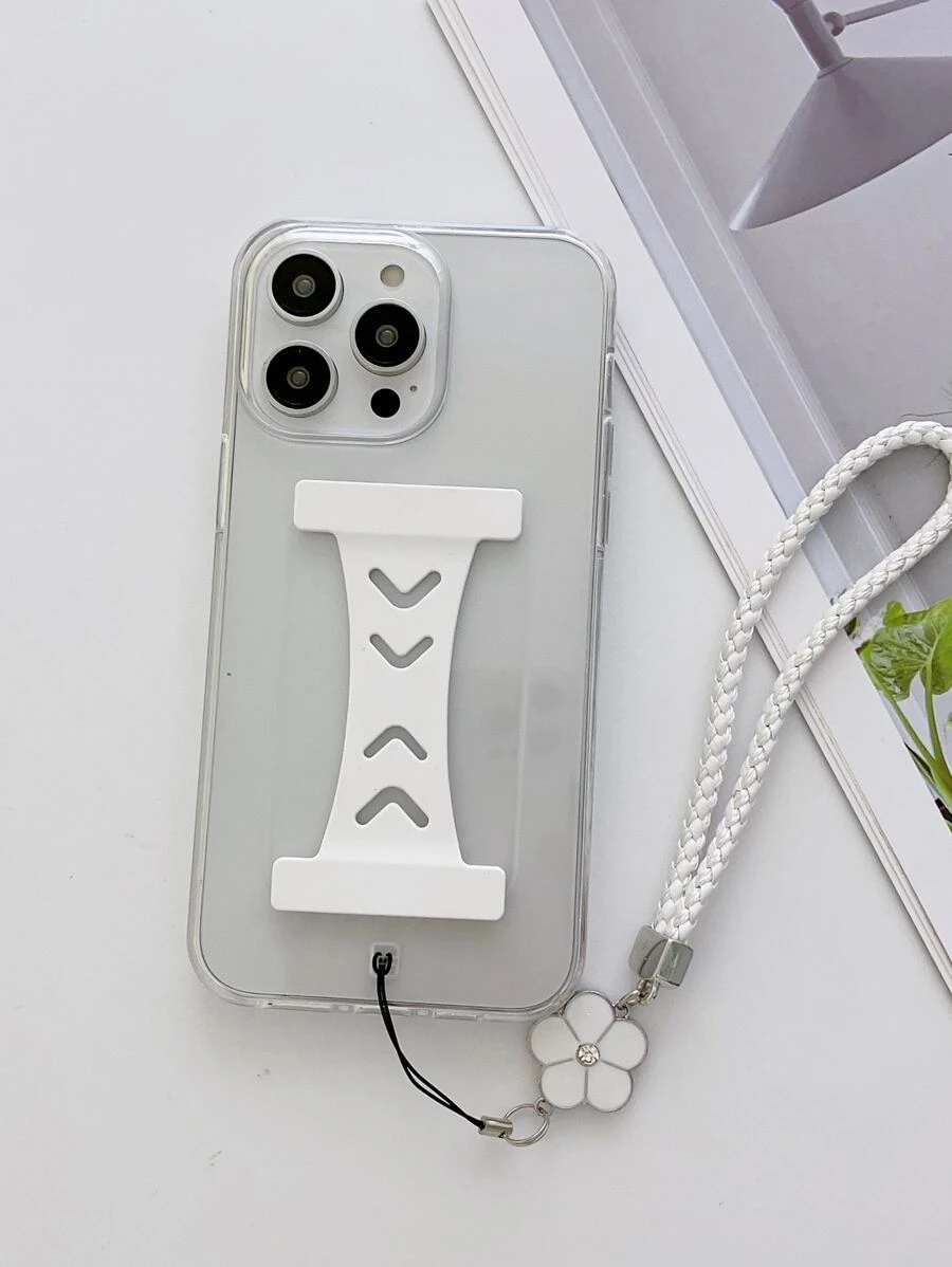 透明手機殼附帶繩子和腕帶支架