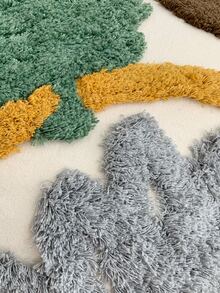 1pc Leaf Tufted Cushion Cover Without Filler - Multicolor - View 5