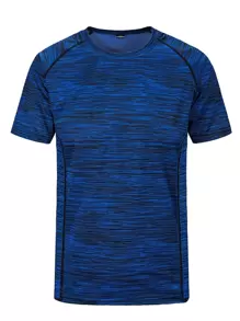 Manfinity Sport Corelite Playera deportiva para hombre con manga raglán y diseño jaspeado para entrenamiento - Azul - Ver 1