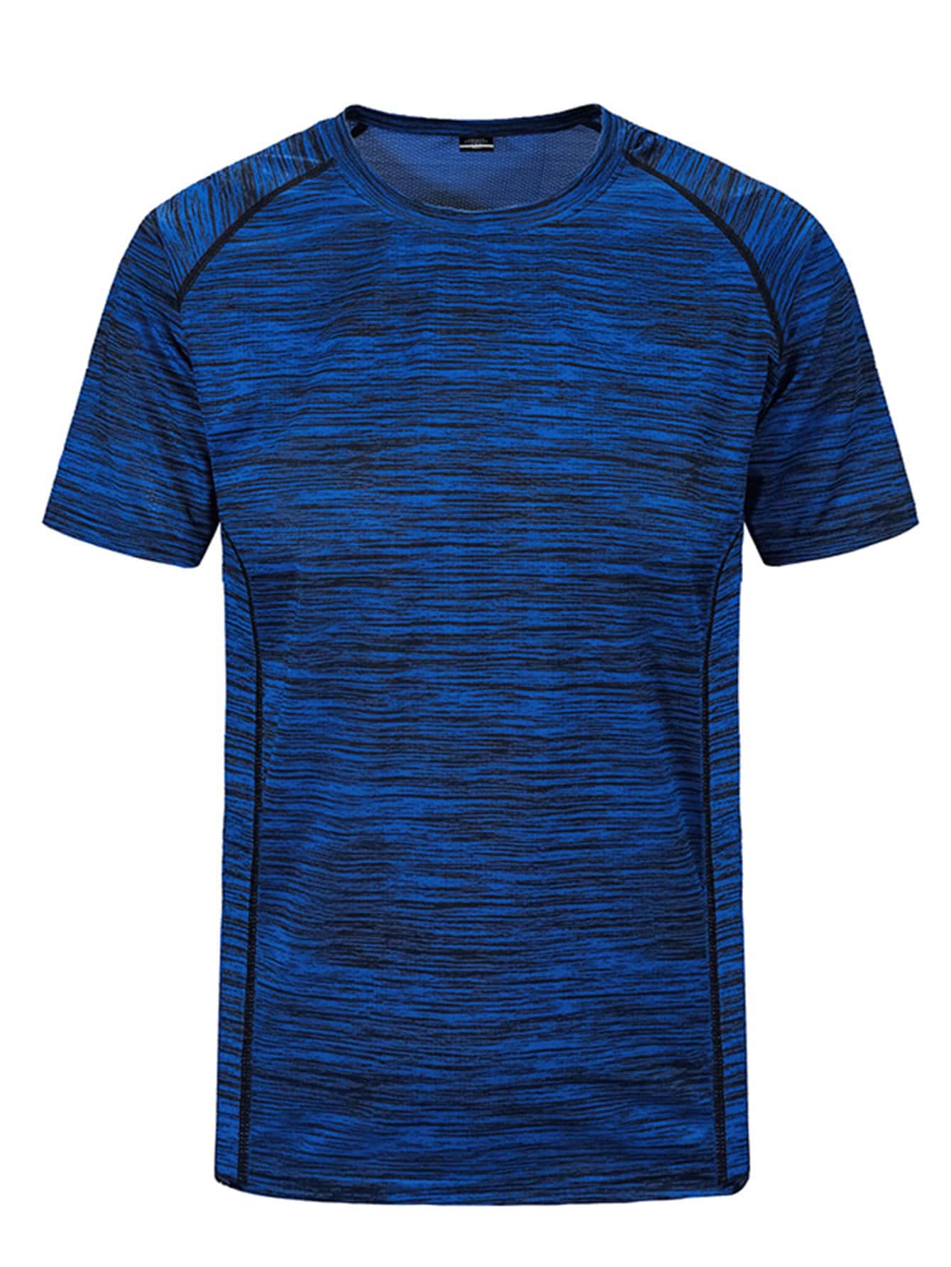 Manfinity Sport Corelite Playera deportiva para hombre con manga raglán y diseño jaspeado para entrenamiento - Azul - Ver 1