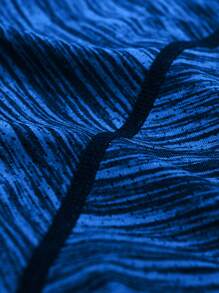 Manfinity Sport Corelite Playera deportiva para hombre con manga raglán y diseño jaspeado para entrenamiento - Azul - Ver 4