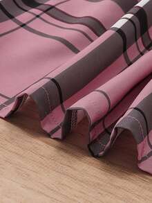 嬰兒格紋荷葉邊繫腰帶連衣裙 - 彩色 - 查看 5