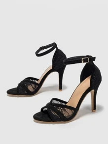 Women's Lace Strap Stiletto High Heel 2025 Nude Strap Sandals