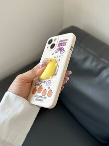 Ốp điện thoại trang trí hình chú gà hoạt hình tương thích với iPhone 15/15Pro/15Plus/15Promax - Nhiều màu - Xem 2