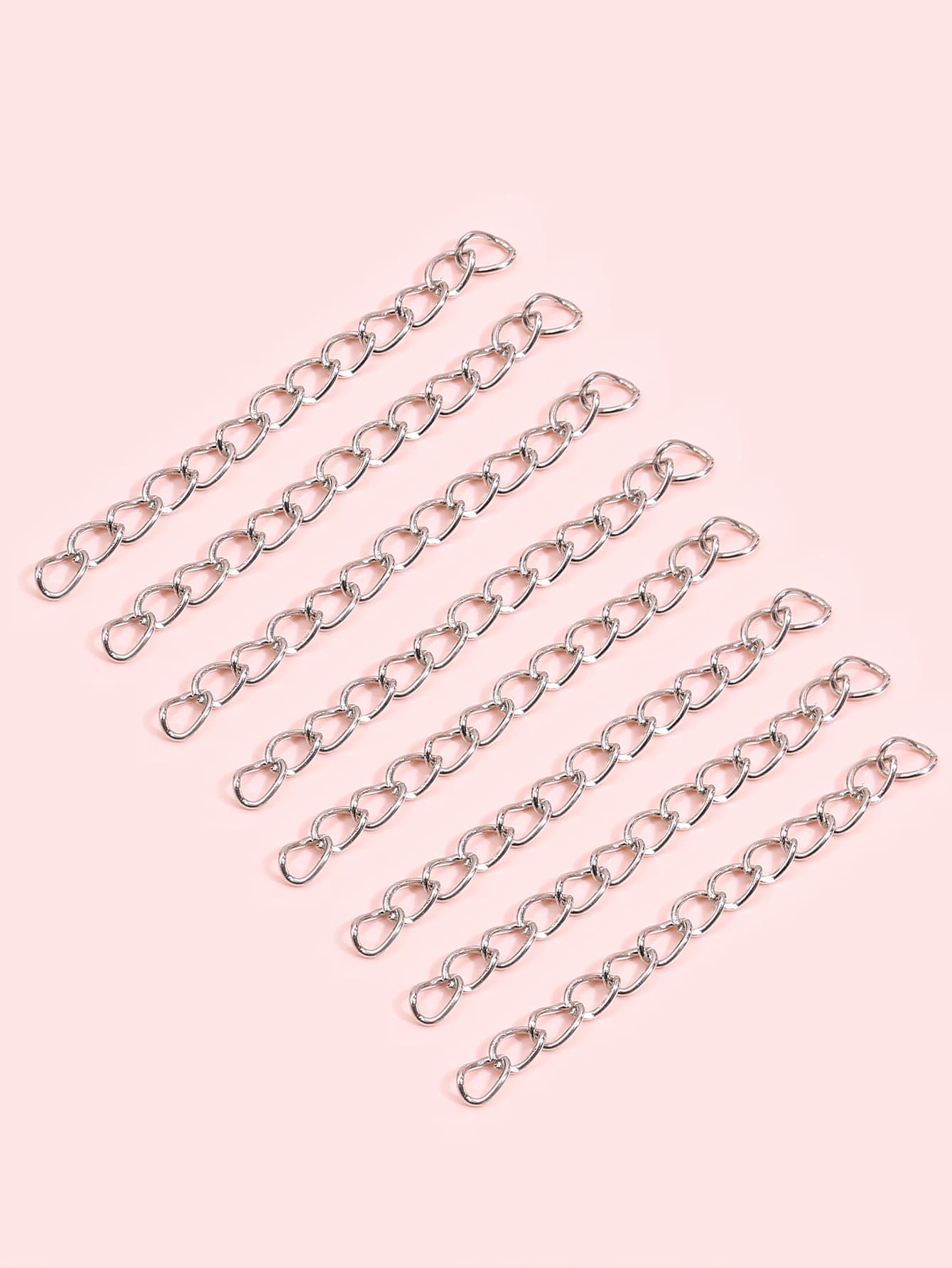 beadia 20pcs 5/7cm extension chain tail chain for jewelry making - Silver - View 1