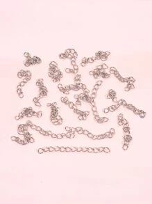 beadia 20pcs 5/7cm extension chain tail chain for jewelry making - Silver - View 3