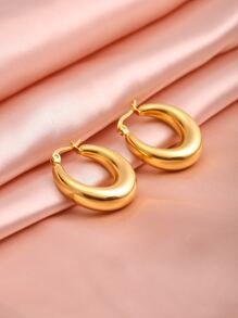 Hoa tai vòng tối giản - Vàng - Xem 5