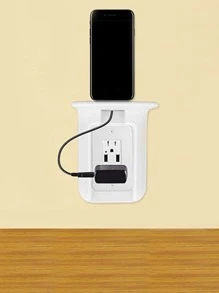 1入組掛壁式多功能插座架 - 白色 - 查看 3