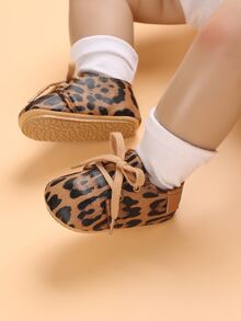 Bebé Zapatillas de skate con patrón de leopardo con cordón delantero - Multicolor - Ver 2