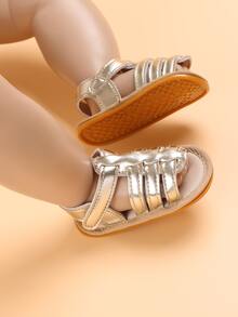 Baby Metallic Stitch Detail Ankle Strap Sandals - Gold - View 4