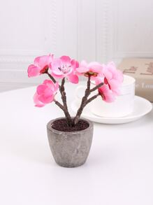 Nhựa Nhân Tạo Chậu Cây, Hiện Đại Giả Chậu Vật Trang Trí Để Bàn Trang Trí Cho Gia Đình, Văn Phòng - Hồng - Xem 1