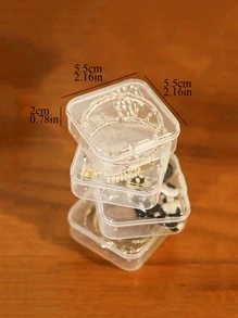 Hộp lưu trữ trang sức di động rõ ràng 4 cái - Trong sáng - Xem 4