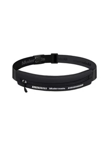 Zipper Detail Adjustable Running Belt Bag For Men & Women, Runner Fanny Pack - Black - View 1