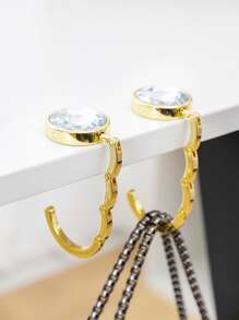 1入組水鑽裝飾錢包鉤 - 無色 - 查看 1