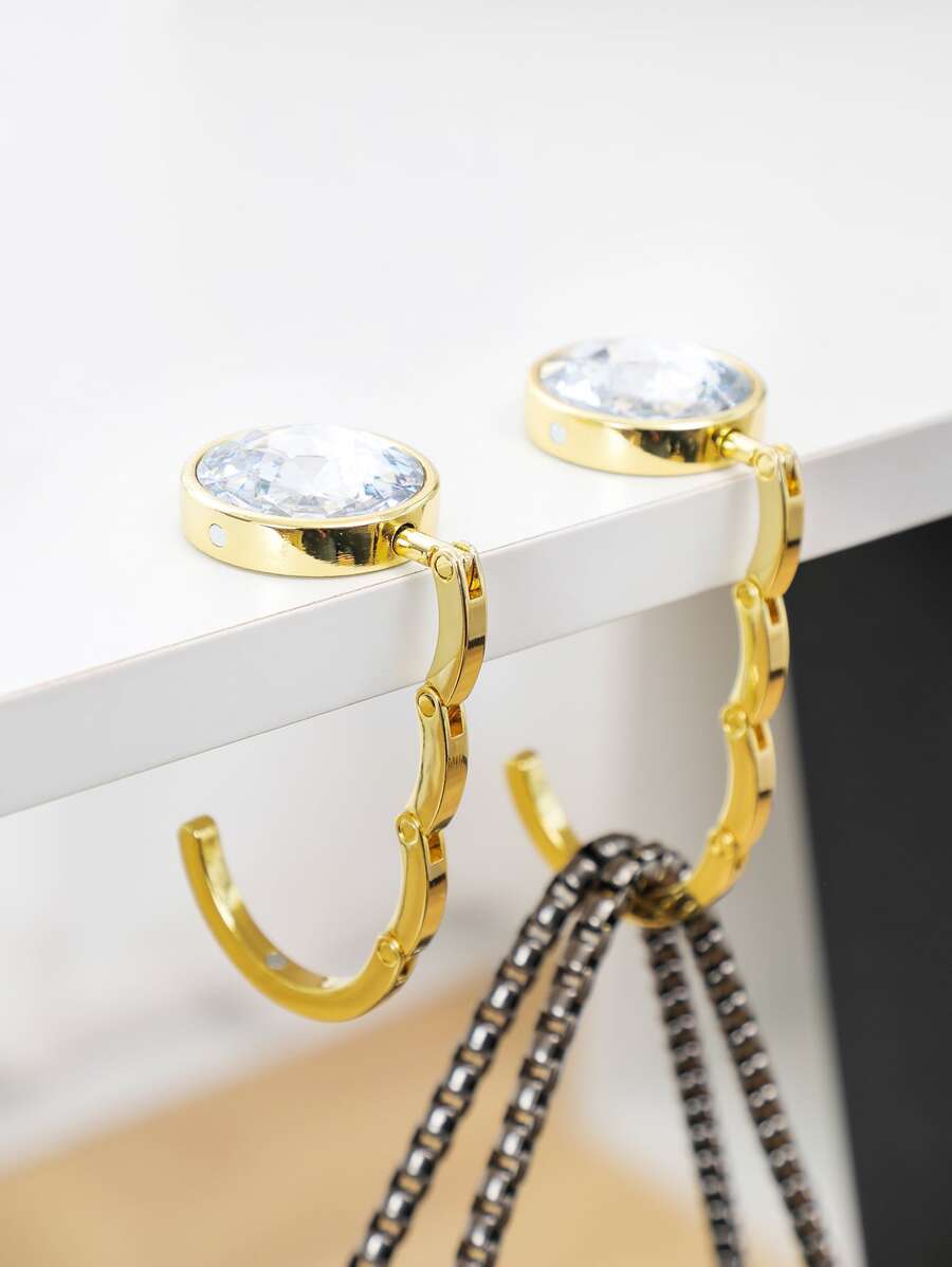 1入組水鑽裝飾錢包鉤 - 無色 - 查看 1