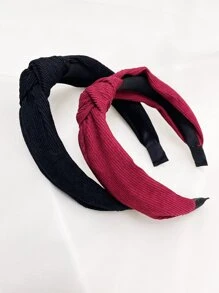2pcs Knot Decor Headband - Multicolor - View 2